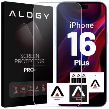 Gehärtetes Glas für Apple iPhone 16 Plus Displayschutzfolie 9H Alogy Heavy Pro™️