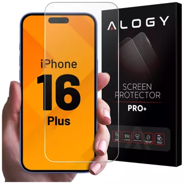 Gehärtetes Glas für Apple iPhone 16 Plus Displayschutzfolie 9H Alogy Heavy Pro™️