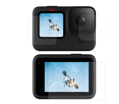 Gehärtetes Glas für Bildschirm und Telesin-Objektiv für GoPro Hero 9 / Hero 10 (GP-FLM-901)