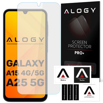 Gehärtetes Glas für Samsung Galaxy A25 5G / A15 4G / 5G Displayschutzglas 9H Alogy Pro