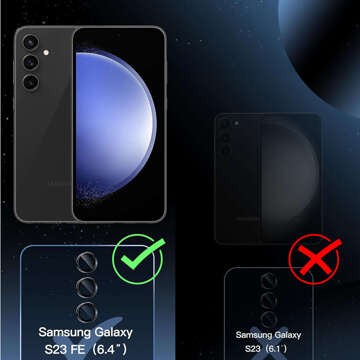 Gehärtetes Glas für Samsung Galaxy S23 FE, 2x Displayschutzfolie, 1x Kameralinsenglas-Set