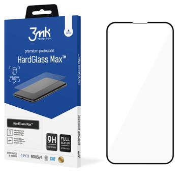 Gehärtetes Glas für den Bildschirm von 3mk HardGlass Max für Apple iPhone 13/13 Pro Black