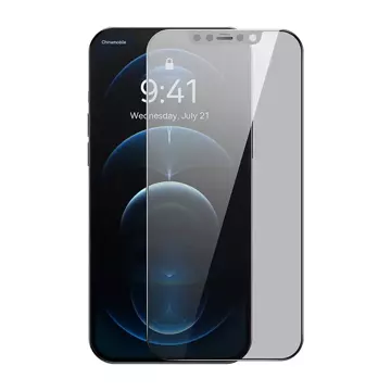 Gehärtetes Glas mit 0,3 mm Baseus Blickschutzfilter für iPhone 12 Pro Max