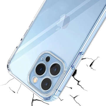 Gepanzerte Hülle Alogy Hybrid Case mit Kameraabdeckung für Apple iPhone 12 Pro Clear Glass