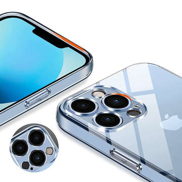 Gepanzerte Hülle Alogy Hybrid Case mit Kameraabdeckung für Apple iPhone 12 Pro Clear Glass