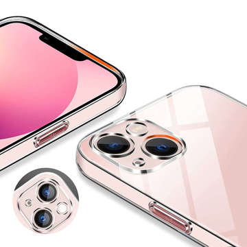 Gepanzerte Hülle Alogy Hybrid Case mit Kameraabdeckung für Apple iPhone 13 Mini Clear Glass