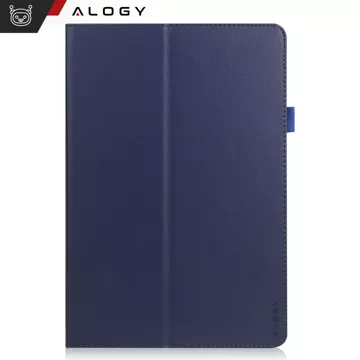 Glashülle für Lenovo Tab M11 10,95 Zoll TB330FU/TB330XU/TB331FC Stand-Cover-Abdeckung mit Flip für Tablet-Hülle Alogy, Marineblau, Stylus-frei