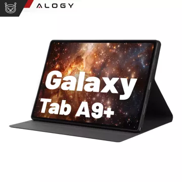 Glashülle für Samsung Galaxy Tab A9 Plus 2023 11" (X210/X215/X216) Tablet-Abdeckung Hülle Alogy Stand Schwarz