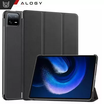 Glashülle für Xiaomi Mi Pad 6 / 6 Pro 11" 2023 Tablet-Hülle Alogy Book Cover Case Schwarz Stylus Free