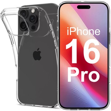 Glashülle für iPhone 16 Pro Spigen Liquid Crystal Schutzhülle für das Crystal Clear-Telefon