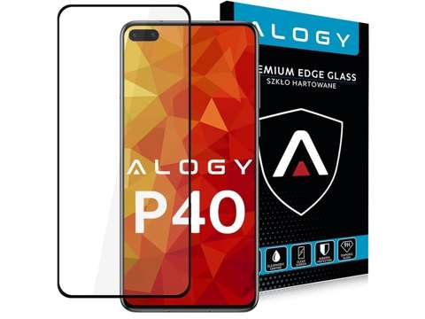 Glass Alogy Full Glue Hülle freundlich für Huawei P40 schwarz