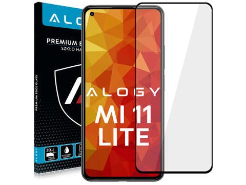 Glass Alogy Full Glue Hülle freundlich für Xiaomi Mi 11 Lite Black