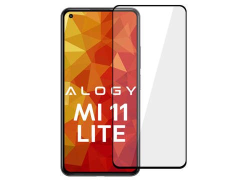 Glass Alogy Full Glue Hülle freundlich für Xiaomi Mi 11 Lite Black