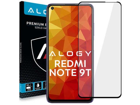Glass Alogy Full Glue Hülle freundlich für Xiaomi Redmi Note 9T Black