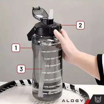 Große Glasflasche Wasserflasche Trinkgetränke Alogy Motivational Messbecher 1l 1000ml Silikonhülle Olive