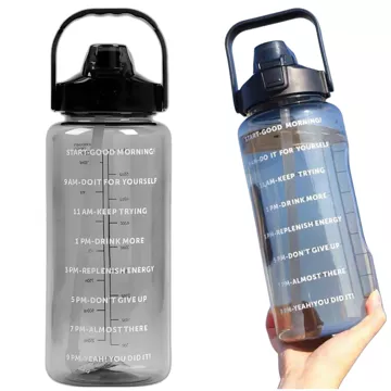 Große Glasflasche Wasserflasche Trinkgetränke Alogy Motivational Messbecher 1l 1000ml Silikonhülle Olive