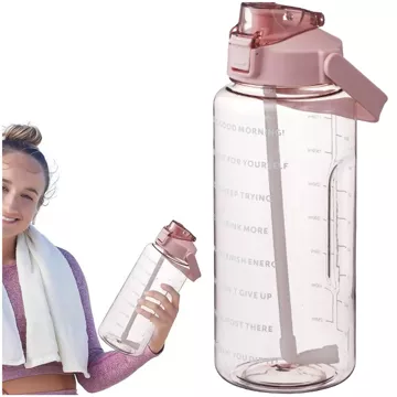 Große Glasflasche Wasserflasche Trinkgetränke Alogy Motivational Messbecher 1l 1000ml Silikonhülle Olive