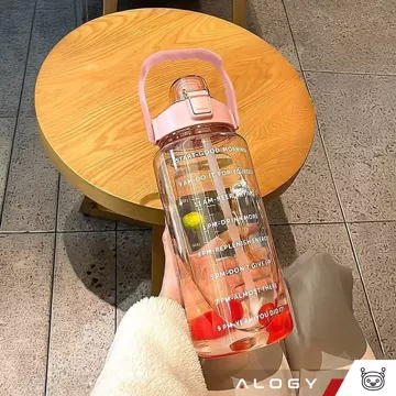 Große Glasflasche Wasserflasche Trinkgetränke Alogy Motivational Messbecher 1l 1000ml Silikonhülle Olive