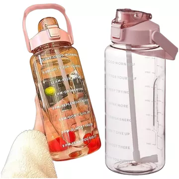 Große Glasflasche Wasserflasche Trinkgetränke Alogy Motivational Messbecher 1l 1000ml Silikonhülle Olive