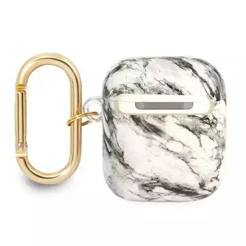 Guess GUA2HCHMAG AirPods decken die Szary/Grey Marble Strap Collection ab