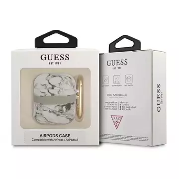 Guess GUA2HCHMAG AirPods decken die Szary/Grey Marble Strap Collection ab