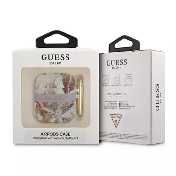 Guess GUA2HHFLU AirPods decken die fioletowy/lila Flower Strap Collection ab