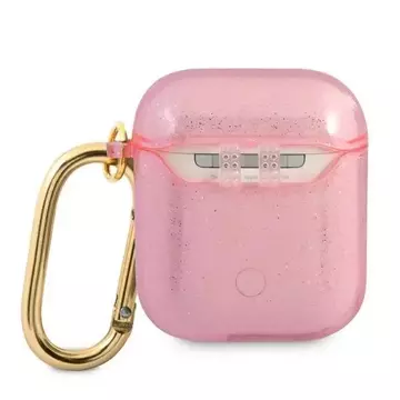 Guess GUA2UCG4GP AirPods decken die różowy/pink Glitter Collection ab