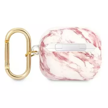 Guess GUA3HCHMAP AirPods 3 Cover różowy/pink Marble Strap Collection