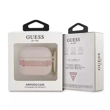 Guess GUA3HHTSP AirPods 3 Cover różowy/pink Strap Collection