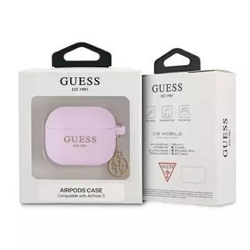 Guess GUA3LSC4EU AirPods 3 Cover fioletowy/lila Charm Collection