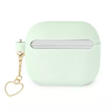 Guess GUA3LSCHSN AirPods 3 Cover zielony/green Silicone Charm Heart Collection