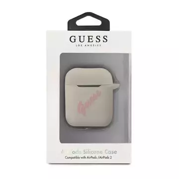 Guess GUACA2LSVSGP AirPods Abdeckung grau rosa / grau rosa Silikon Vintage