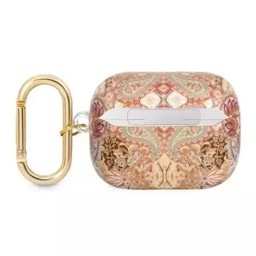 Guess GUAPHHFLD AirPods Pro cover złoty/gold Paisley Strap Collection