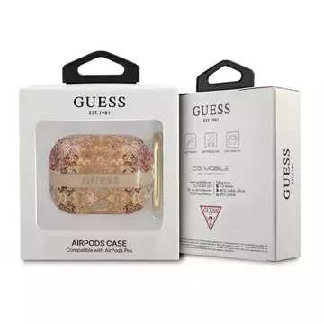 Guess GUAPHHFLD AirPods Pro cover złoty/gold Paisley Strap Collection