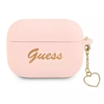 Guess GUAPLSCHSP AirPods Pro Cover Pink / Pink Silicone Charm Collection