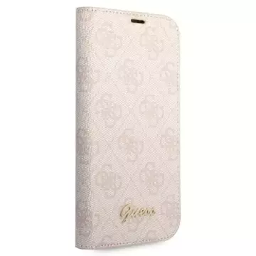 Guess GUBKP14SHG4SHP Hülle für Apple iPhone 14 6.1" Pink/Pink Book 4G Vintage Gold Logo