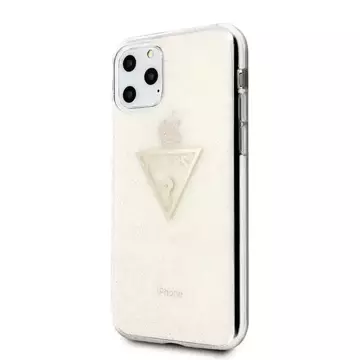 Guess GUHCN58SGTLGO Hartschalenetui für iPhone 11 Pro złoty/gold Glitter Triangle