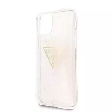 Guess GUHCN58SGTLGO Hartschalenetui für iPhone 11 Pro złoty/gold Glitter Triangle