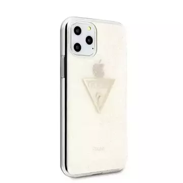 Guess GUHCN58SGTLGO Hartschalenetui für iPhone 11 Pro złoty/gold Glitter Triangle