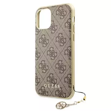 Guess GUHCN61GF4GBR iPhone 11 braun /brązowy Hartschalenetui 4G Charms Collection