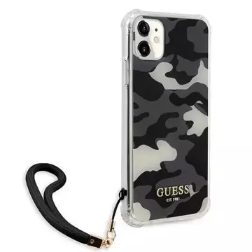 Guess GUHCN61KSARBK iPhone 11 6,1" Czarny/Black Hardcase Camo Collection