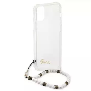 Guess GUHCP12MKPSWH iPhone 12/12 Pro 6,1" Transparente Hardcase White Pearl