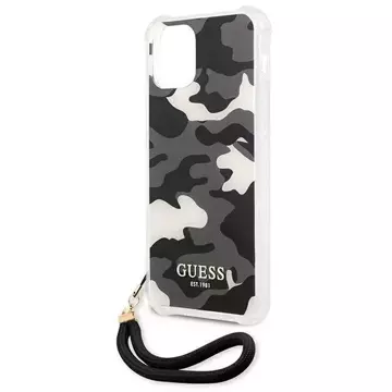 Guess GUHCP12MKSARBK iPhone 12/12 Pro 6,1" Czarny/Black Hardcase Camo Collection