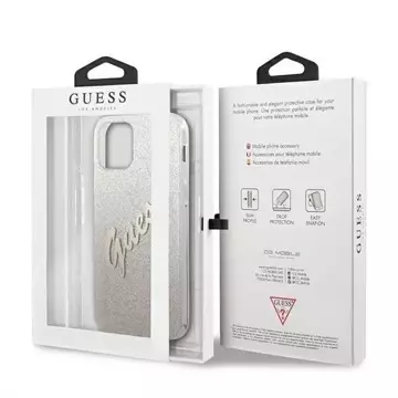 Guess GUHCP12MPCUGLSGO iPhone 12/12 Pro 6,1" złoty/gold Hardcase Glitter Gradient Script