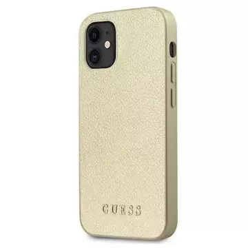 Guess GUHCP12SIGLGO iPhone 12 mini 5,4" złoty/gold Hardcase Iridescent