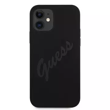 Guess GUHCP12SLSVSBK iPhone 12 mini 5,4" czarny/schwarz Hardcase Script Vintage