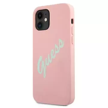 Guess GUHCP12SLSVSPG iPhone 12 mini 5,4 "pink grün / grün pink Hardcase Silikon Vintage