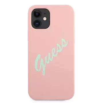 Guess GUHCP12SLSVSPG iPhone 12 mini 5,4 "pink grün / grün pink Hardcase Silikon Vintage