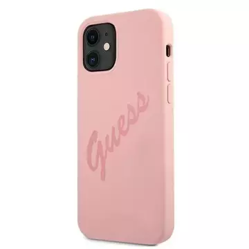 Guess GUHCP12SLSVSPI iPhone 12 mini 5,4 "pink / pink Hardcase Script Vintage