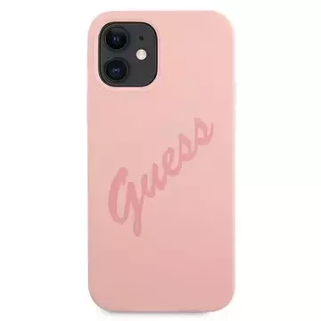 Guess GUHCP12SLSVSPI iPhone 12 mini 5,4 "pink / pink Hardcase Script Vintage